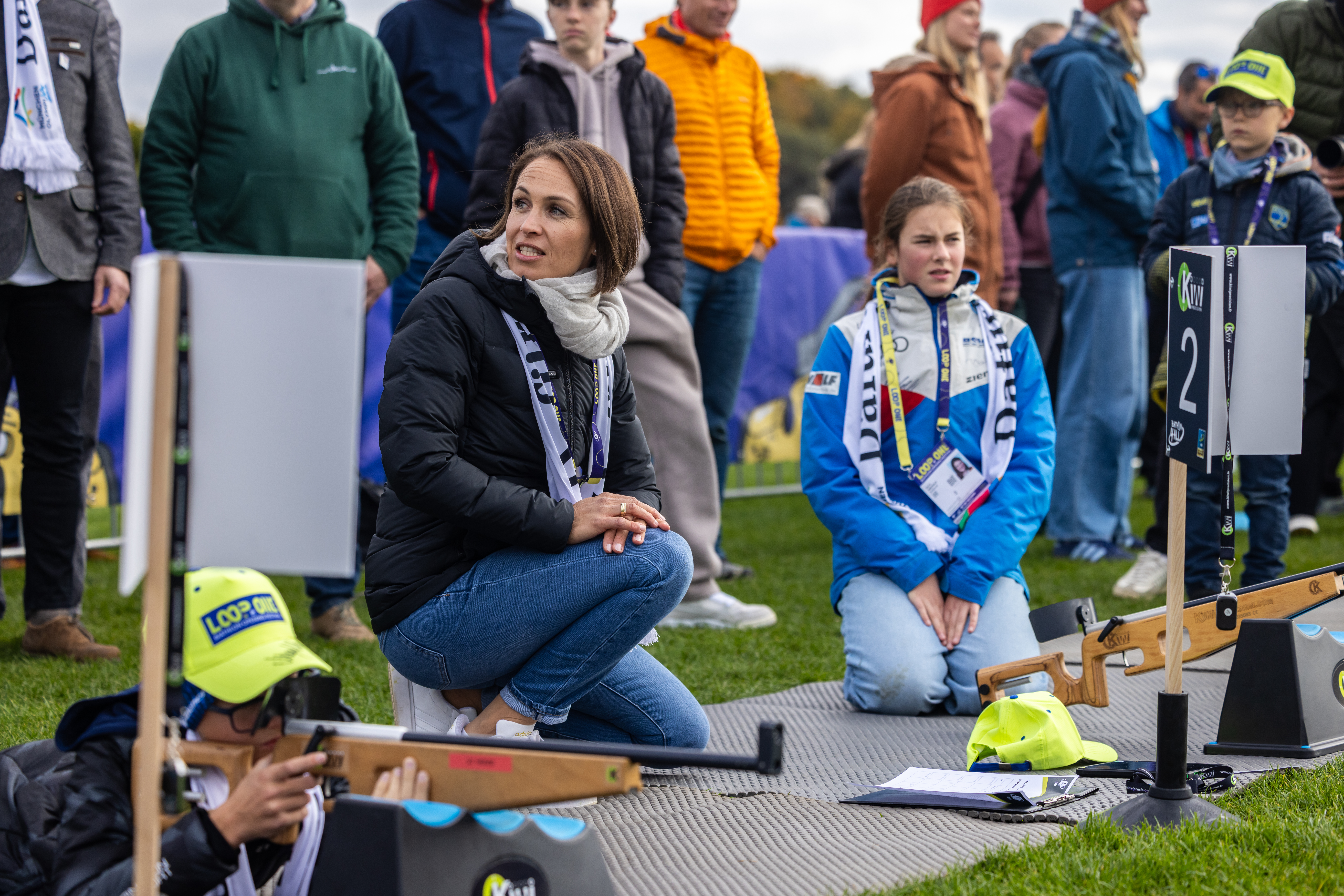 18.10.2025, Munich, Germany (GER):
Magdalena Neuner (GER) - Loop One Festival, Fan Activities - Munich (GER). www.biathlonworld.com. © Yevenko/IBU. Handout picture by the International Biathlon Union. For editorial use only. Resale or distribution is prohibited.